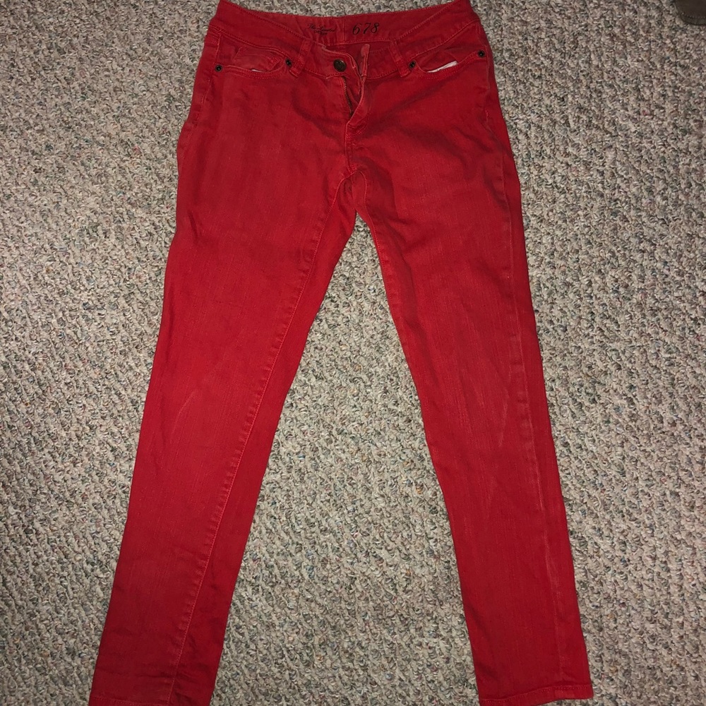 Red jeans